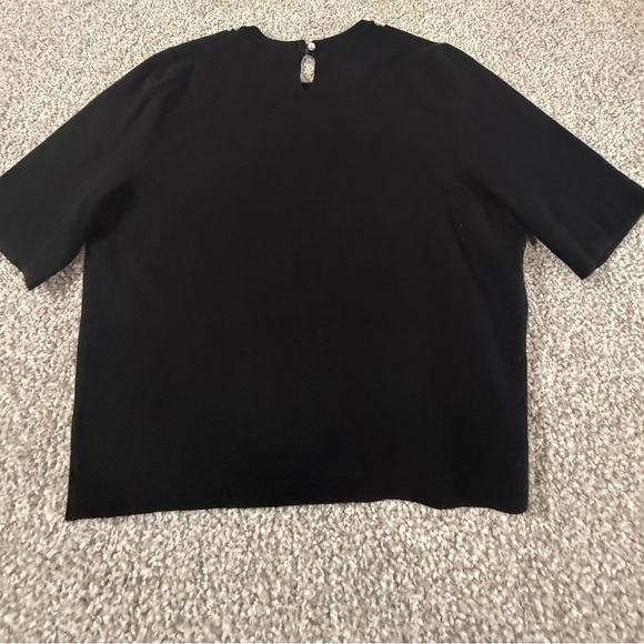 Marled Audrey Hepburn-Inspired Pearl Embellished black tailered Sweater like new - Picture 5 of 5